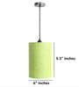 6-Inch Green Texture Fabric Cylinder Pendant Light