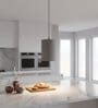 6-Inch Grey Fabric Cylinder Pendant Light, Modern Hanging Ceiling Lamp