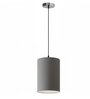 6-Inch Grey Fabric Cylinder Pendant Light