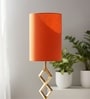 6-Inch Orange Fabric Cylinder Lampshade