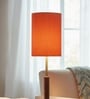 6-Inch Orange Fabric Cylinder Lampshade