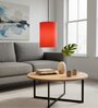 6-Inch Orange Fabric Cylinder Pendant Light