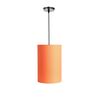 6-Inch Orange Fabric Cylinder Pendant Light