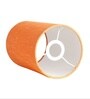 6-Inch Orange Texture Fabric Cylinder Lampshade