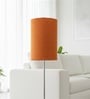 6-Inch Orange Texture Fabric Cylinder Lampshade