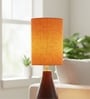 6-Inch Orange Texture Fabric Cylinder Lampshade