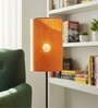 6-Inch Orange Texture Fabric Cylinder Lampshade