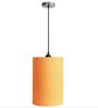 6-Inch Orange Texture Fabric Cylinder Pendant Light