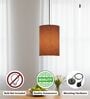6-Inch Premium Jute Fabric Cylinder Pendant Light, Modern Hanging Ceiling Lamp