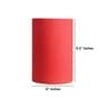 6-Inch Red Fabric Cylinder Lampshade