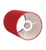6-Inch Red Fabric Cylinder Lampshade