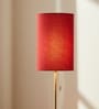 6-Inch Red Fabric Cylinder Lampshade