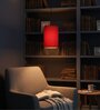 6-Inch Red Fabric Cylinder Pendant Light