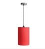 6-Inch Red Fabric Cylinder Pendant Light