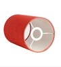 6-Inch Red Texture Fabric Cylinder Lampshade