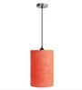 6-Inch Red Texture Fabric Cylinder Pendant Light