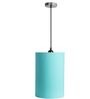 6-Inch Teal Fabric Cylinder Pendant Light