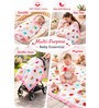 Cream 6-Layer Baby Muslin Blanket Organic Cotton ice-cream and popsicle Print