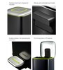 6 Litre Black Stainless Steel Dustbin