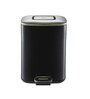 6 Litre Black Stainless Steel Dustbin