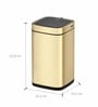 6 Litre Black Stainless Steel Dustbin