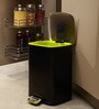 6 Litre Black Stainless Steel Dustbin