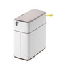 6 Litre Black Steel Stainless Steel Dustbin