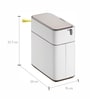 6 Litre Black Steel Stainless Steel Dustbin