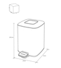 6 Litre Copper Stainless Steel Dustbin