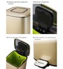 6 Litre Gold Stainless Steel Dustbin