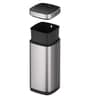 6 Litre Grey Stainless Steel Dustbin