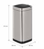 6 Litre Grey Stainless Steel Dustbin