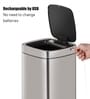6 Litre Grey Stainless Steel Dustbin