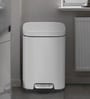 6 Litre Grey Stainless Steel Dustbin