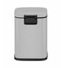 6 Litre Grey Stainless Steel Dustbin