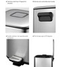 6 Litre Metallic Stainless Steel Dustbin