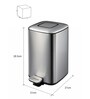 6 Litre Metallic Stainless Steel Dustbin