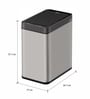 6 Litre White Stainless Steel Dustbin