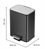 6 Litre White Stainless Steel Dustbin
