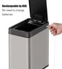 6 Litre White Stainless Steel Dustbin