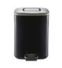 Black 6 Ltr Stainless Steel Step Dustbin