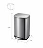 Silver 6 Ltr Stainless Steel Step Dustbin