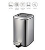 Fingerprint Resistant Step Dustbin with Liner, 6 Litre, Metallic