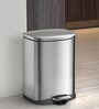 Silver 6 Ltr Stainless Steel Step Dustbin