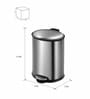 Silver 6 Ltr Stainless Steel Step Dustbin