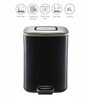 Black 6 Ltr Stainless Steel Step Dustbin