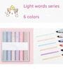 6 Pcs Aesthetic Highlighters No-Bleed DIY