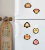 6 Pcs Wooden Fridge Magnets