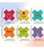 6 Pcs Abstract Wooden Fridge Magnets