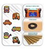 6 Pcs Vehicles Wooden Fridge Magnets